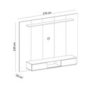 Ver imagem 3 de Painel para Tv até 75 Polegadas Nevada 2 Portas Carvalho/off White - Pnr Móveis