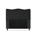 Ver imagem 1 de Cabeceira Dunas Solteirão Viúva 120cm com Strass Suede: Preto