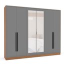 Ver imagem 4 de Guarda Roupa Casal 242,1cm 6 Portas com Espelho 240852 Valência Politorno Móveis