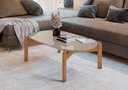 Ver imagem 2 de Mesa de Centro Lizz Oblonga Off White/cedro - Casa D Móveis