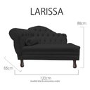 Ver imagem 5 de Recamier Divã Sofá 120cm Recepção Sala Larissa Suede:preto/liso