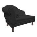Ver imagem 3 de Recamier Divã Sofá 120cm Recepção Sala Larissa Suede:preto/liso