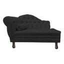 Ver imagem 2 de Recamier Divã Sofá 120cm Recepção Sala Larissa Suede:preto/liso