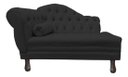 Ver imagem 2 de Recamier Divã Sofá 120cm Recepção Sala Larissa Suede:preto/liso