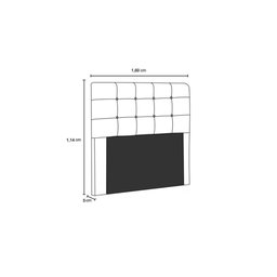 Cabeceira Cama Box Casal 160cm - Branco Corino - 3