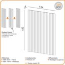 Ver imagem 4 de Painel Ripado de Madeira para Sala Quarto 134x183cm Bairon D03 Freijó - Lyam Decor