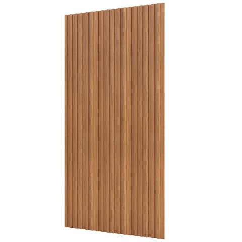 Painel Ripado de Madeira para Sala Quarto 134x183cm Bairon D03 Freijó - Lyam Decor