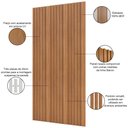 Ver imagem 3 de Painel Ripado de Madeira para Sala Quarto 134x183cm Bairon D03 Freijó - Lyam Decor