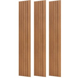 Painel Ripado de Madeira para Sala Quarto 134x183cm Bairon D03 Freijó - Lyam Decor - 5