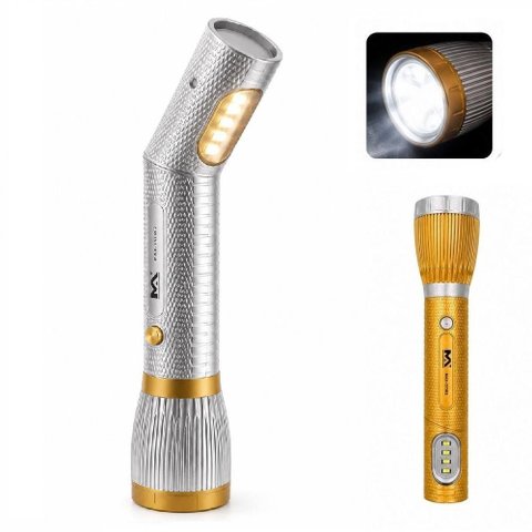 Lanterna 2 em 1 25cm Abajur de Mesa sem Fio Multi Leds Recarregável Portátil Luminária Potente de Lo