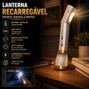 Ver imagem 6 de Lanterna 2 em 1 25cm Abajur de Mesa sem Fio Multi Leds Recarregável Portátil Luminária Potente de Lo