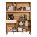 Ver imagem 3 de Cozinha Compacta Erva Doce 140 6 Portas 1 Gaveta Freijó/off White Cristal - Nicioli