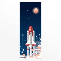 Adesivo de Porta Nave Espacial Arte Destaque P - 0,73 X 2.13 Metros - 2