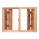 Ver imagem 1 de Janela De Madeira Pantográfico Veneziana  1,00 (A) x 1,80 (L) Batente 16 cm