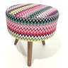 Puff Pés Palito Redondo Cambuí Estofados - 1