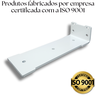 Kit 4 Suportes para Prateleira 20cm Formato Largo Cantoneira Aço Reforçado Mão Francesa Branco - 7