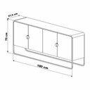 Ver imagem 3 de Buffet Sala Orgânico 180cm X 75cm C/ 4 Portas e Pés em Metal Cor:nero com Preto