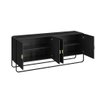 Buffet Sala Orgânico 180cm X 75cm C/ 4 Portas e Pés em Metal Cor:nero com Preto - 4