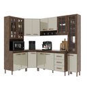 Ver imagem 2 de Cozinha Modulada Completa Fidelitá Lisboa 6 Peças 375cm 14 Portas 3 Gavetas com Tampo