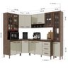 Cozinha Modulada Completa Fidelitá Lisboa 6 Peças 375cm 14 Portas 3 Gavetas com Tampo - 4