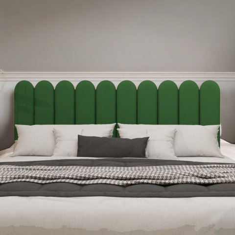 Cabeceira Nuvem King Size Facil Instalação 10 Placas 45x20cm:verde