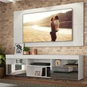 Ver imagem 7 de Rack Com Painel Tv 65" Suspenso Com Espelho Flórida Multimóveis V3322 Branco Branco