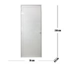 Ver imagem 4 de Porta Lambril com Maçaneta e Fechadura de Banheiro 210x70cm Veneza Abertura Esquerda