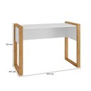 Ver imagem 5 de Mesa Escrivaninha Computador Office Freijo Toq/branco Acetinado - Qmovi