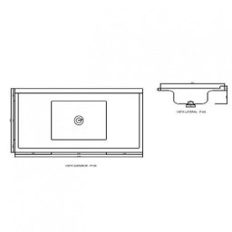 Pia para Cozinha em Marmore Síntetico 100cm X 50cm Premium Dvg Decoralita - 2