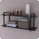 Ver imagem 1 de Prateleira Estilo Industrial Banheiro Parede Gnd Pp 100cm