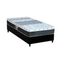 Ver imagem 1 de Cama Box Solteiro: Colchão Molas Bonnel Castor Class New + Base CRC Suede Black(88x188)