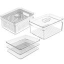 Ver imagem 1 de Kit 2 Organizadores de Geladeira 2,2l e Porta Frios Duplo Organizadores Clear Fresh ou