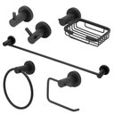 Ver imagem 1 de Kit Acessórios Banheiro Inox Preto/black 6 Peças Completo