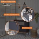 Ver mais imagens de Armário Gabinete de Banheiro 80cm Mdf Titanium 1 Porta Gaveta C/ Cuba