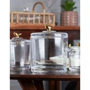 Ver imagem 4 de Kit com 4 Potes C Tampa Golden Bird 8,5cm Cristal Ecologico