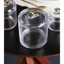 Ver imagem 5 de Kit com 4 Potes C Tampa Golden Bird 8,5cm Cristal Ecologico
