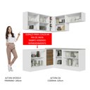 Ver imagem 6 de Armário de Cozinha Completa de Canto 349cm Branco Rustic Glamy Madesa 03