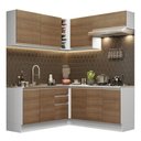 Ver imagem 3 de Armário de Cozinha Completa de Canto 349cm Branco Rustic Glamy Madesa 03