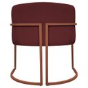 Ver mais imagens de Poltrona Decorativa para Sala Recepção Luna Tecido Sintético Cores Base de Ferro Bronze