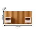 Ver imagem 2 de Cabeceira Ripada com Mesa de Cabeceira Catânia Nature Pérola