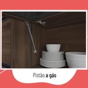 Ver imagem 5 de Armário de Cozinha Aéreo Com 2 Portas Basculantes Organizador Multiuso Canela Marrom Nogueira