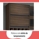 Ver imagem 4 de Armário de Cozinha Aéreo Com 2 Portas Basculantes Organizador Multiuso Canela Marrom Nogueira