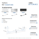 Ver imagem 5 de Toalheiro para Banheiro Alto Brilho Atenas Grego Metal 55cm