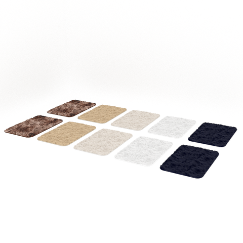 Kit Jogo 10 Tapetes 60 X 40 Cm Peludo Banheiro Porta