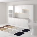 Ver imagem 2 de Kit Jogo 10 Tapetes 60 X 40 Cm Peludo Banheiro Porta