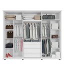 Ver imagem 2 de Guarda Roupa 6 Portas com Espelho 271cm Estrela RV Móveis Branco