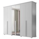 Ver imagem 1 de Guarda Roupa 6 Portas com Espelho 271cm Estrela RV Móveis Branco