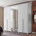 Ver imagem 3 de Guarda Roupa 6 Portas com Espelho 271cm Estrela RV Móveis Branco