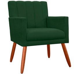 Kit 2 Poltrona Decorativa Miami Verde para Sala de Estar Recepção - 2