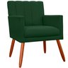 Kit 2 Poltrona Decorativa Miami Verde para Sala de Estar Recepção - 2
